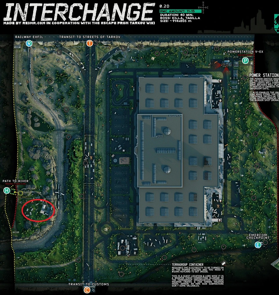 Alternativa com o motorista do BTR — Base de contrabandistas de Interchange marcada no mapa