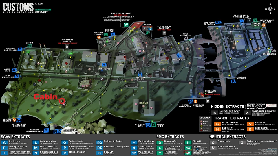 Ler o patch Bogatyrs — Cabana marcada no mapa