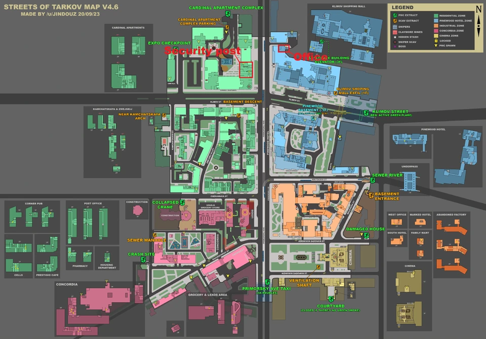 Três locais para a nota inicial — Prédio marcado no mapa.