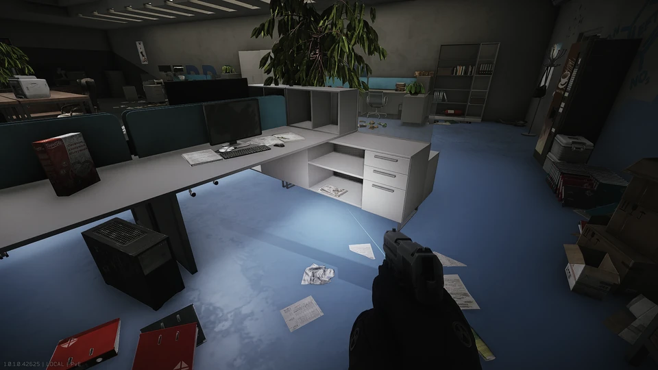Informações topográficas de Streets of Tarkov — Na sala da TerraGroup science office key, dentro da mesa à esquerda da entrada.