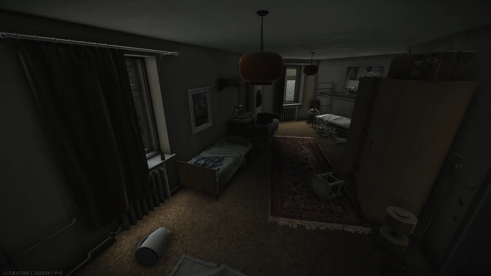 Deposite os amuletos no Shared Bedroom — Interior do cômodo.