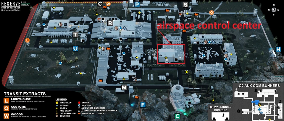 Ler o patch Bogatyrs — Centro de controle aéreo White King marcado no mapa